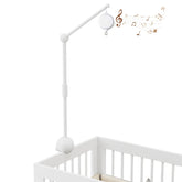 GIJIR crib mobile arm in white wood for secure, stylish baby decor and easy setup.