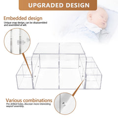 GILPWA diaper caddy seven compartments organize wipes, creams, and diapering items.