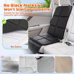 Gimars car seat protector with storage pockets keeps toys and wipes organized