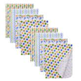 Gina Era cotton flannel receiving blanket ready for swaddle in a cozy nursery scene