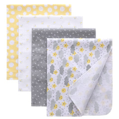 Gina Era flannel blanket close-up reveals soft, breathable cotton for baby comfort.