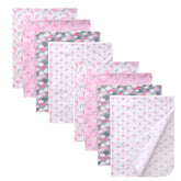 Gina Era soft-touch cotton flannel blanket provides gentle warmth for newborn swaddling.