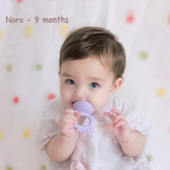 Ginbear teething feeder texture surface supports sensory play and safe tasting.