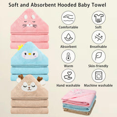 GINUMWA pink tiger hooded towel design for cozy bath time