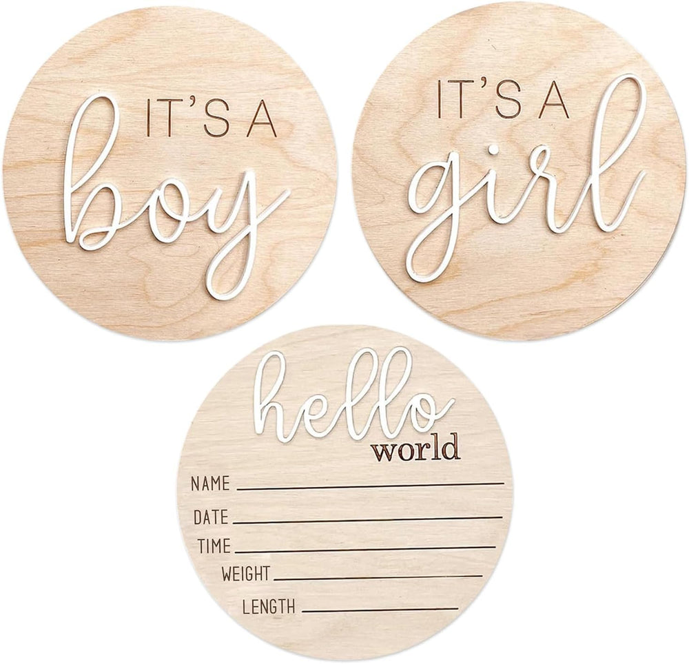 Giococo baby announcement sign boy β gender reveal decor for nursery