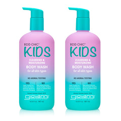 GIOVANNI Eco Chic Kids body wash bottle showcases gentle cleansing and hydration.