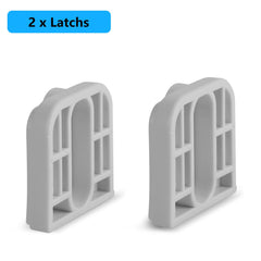 GIPIFUE gray retractable gate parts assembly demonstrating installation steps