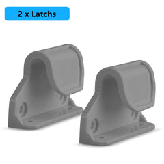 GIPIFUE gray retractable gate parts packaging highlighting included screws and brackets for quick setup