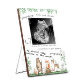 Girlbido Woodland Ultrasound Frame with rustic wood detail for keepsake display