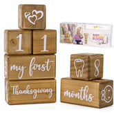 GIRVEM Baby Monthly Milestone Blocks packaging shown for easy gifting
