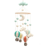Glaciart One hot air balloon mobile for crib enhances visual tracking