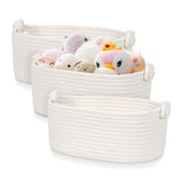GLCON small rope storage baskets off-white bundle for versatile organization