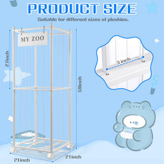 GLDZI stuffed animal storage zoo wheel detail highlights smooth caster movement.