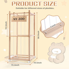 GLDZI wooden-frame elastic-bands highlight sturdy construction for durable toy organization.