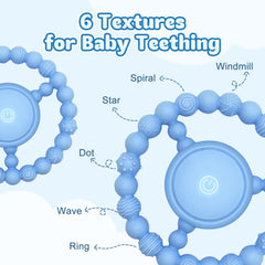 GLEEHAPY blue chew toy side-hold demonstrates compact travel-friendly design for car rides.