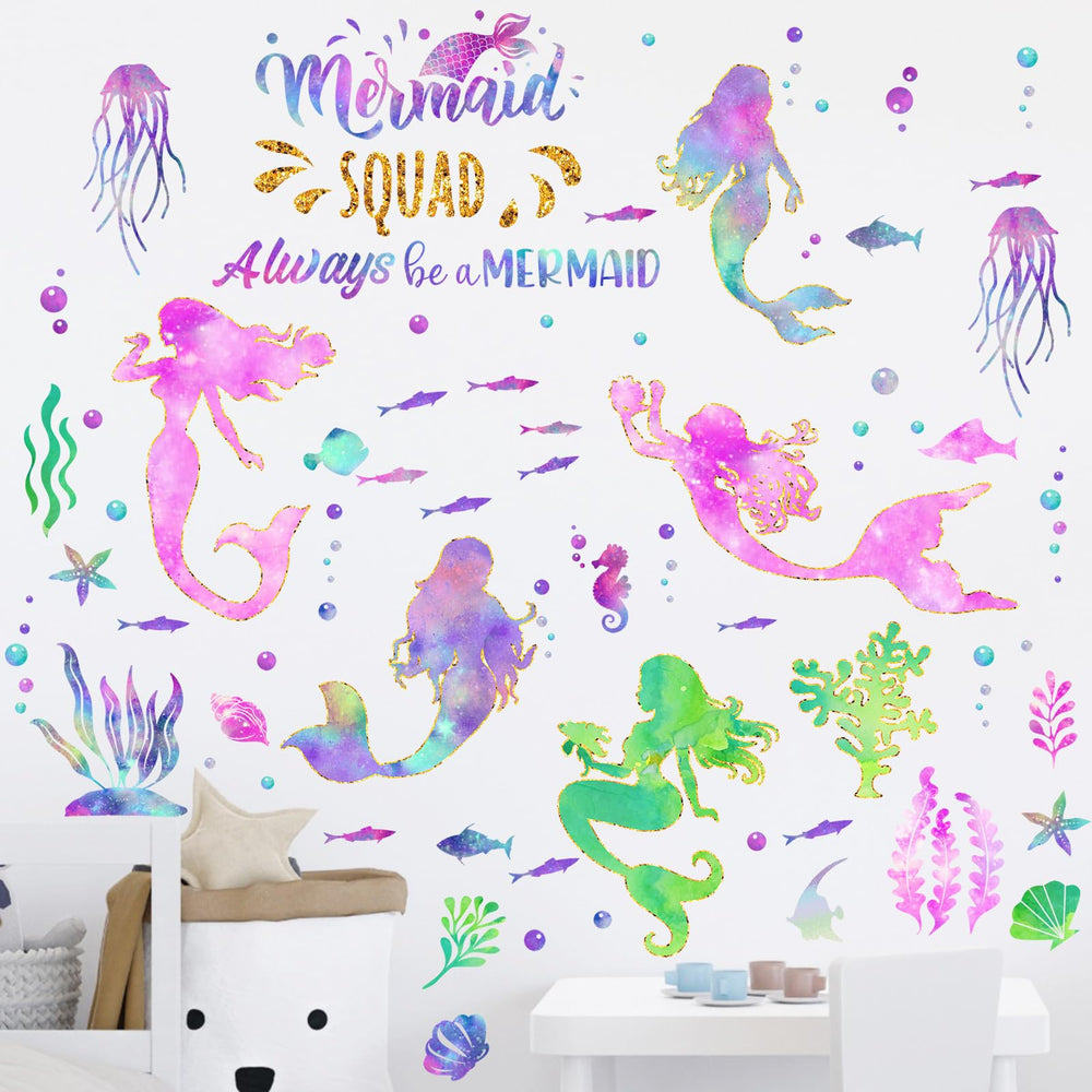 Glenmal Mermaid Wall Decal Two Sheets transform walls with whimsy.