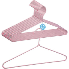 GlikCeil fabric wrapped hanger pink stripes for snag-free closet organization and gentle garment support.