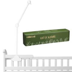 GlikCeil wooden crib mobile arm cloud design angle-adjustable for baby's visual engagement