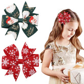 GLINLS Christmas bows snowflake clip highlights festive style for holiday photos