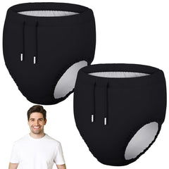 Glitopper two-pcs reusable adult swim diapers package for discreet in-water protection