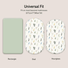 GLLQUEN BABY bassinet sheets 360° elastic fit stays snug.
