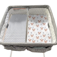 Gllquen Baby sheet close-up shows ultra-soft breathable fabric for baby comfort.