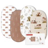GLLQUEN BABY bassinet sheets fabric texture closeup showing soft breathable material for cozy sleep.