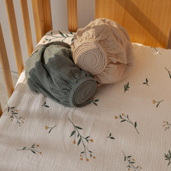 Gllquen Baby breathable muslin cotton sheets promote dry, comfortable sleep