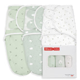 GLLQUEN BABY girl swaddles 3-pack front view showing cozy, secure wrap for newborn sleep