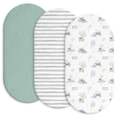 Gllquen Baby muslin bassinet sheets breathable for cooler, comfortable sleep
