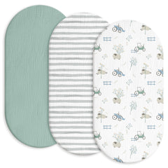 Gllquen Baby muslin bassinet sheets breathable for cooler, comfortable sleep