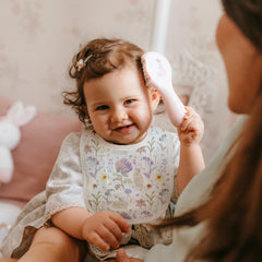 GLLQUEN BABY adjustable snaps bib for secure fit as baby grows