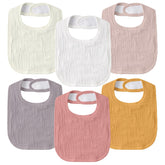 GLLQUEN BABY muslin drool bib orange front view shows chest coverage to keep outfits clean.