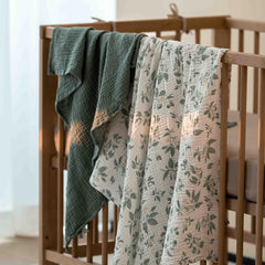 GLLQUEN BABY muslin swaddle blanket unisex design fits both boys and girls.