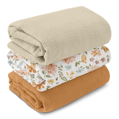 GLLQUEN BABY muslin swaddle soft-breathable fabric for newborn comfort