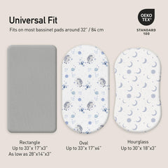 Gllquen Baby cradle compatibility demonstrates universal fit for oval, rectangular, and hourglass shapes