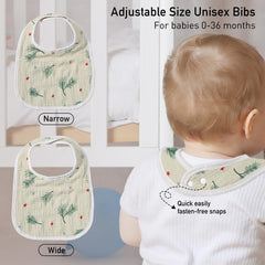 GLLQUEN BABY soft cotton bib gentle on baby's skin.