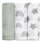 GLLQUEN BABY star-pattern swaddle blanket for newborns provides cozy cuddling comfort.