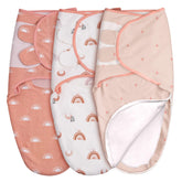GLLQUEN BABY swaddle zipper close-up shows adjustable hook-and-loop fit.