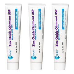 Globe Zinc Oxide ointment jar close-up for diaper rash protection