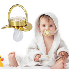 GLOGLOW crown-shape baby pacifier for elegant photos.