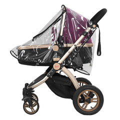 Glomora foldable stroller rain cover universal fit shields small strollers from rain.