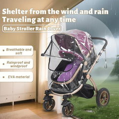 Glomora stroller rain cover with black binding ensures a durable, premium finish.