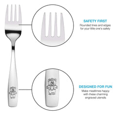 GlossyEnd kid fork image with rounded tines for gentle mealtime