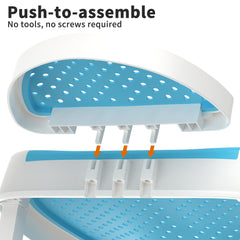GloTika mesh interlayer adds gentle touch during bath time.