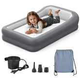 GloTika inflatable toddler bed setup for quick travel and home use