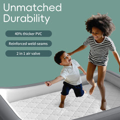 GloTika surround safety bumpers protecting toddler during sleepovers