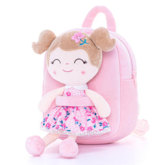 Gloveleya toddler backpack Sakura front view showcases plush charm for everyday use.