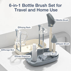 Glusmami straw brush cleans narrow tubes