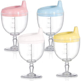 Goaste toddler sippy cups with lid and straw showcase four-pack for on-the-go hydration.